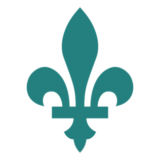 Québec Fleur De Lys Decal (Turquoise)